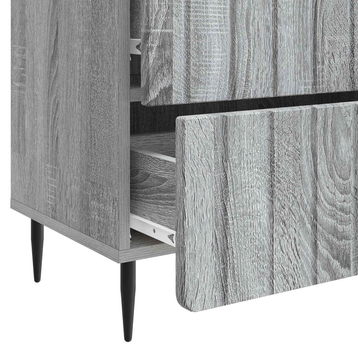 Dulap de noapte Sonoma gri 62 x 34,5 x 49,5 cm Lemn prelucrat - WALTI WALTI