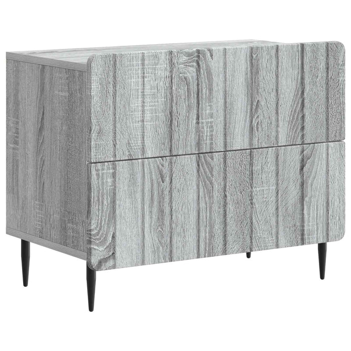 Dulap de noapte Sonoma gri 62 x 34,5 x 49,5 cm Lemn prelucrat - WALTI WALTI
