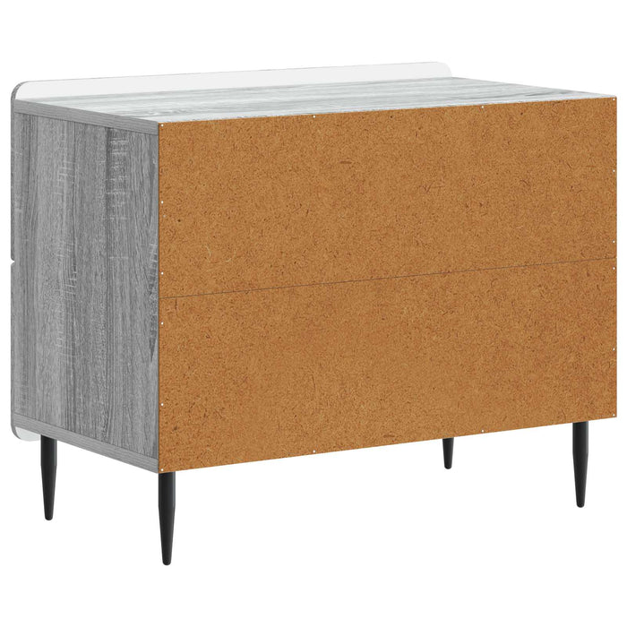 Dulap de noapte Sonoma gri 62 x 34,5 x 49,5 cm Lemn prelucrat - WALTI WALTI