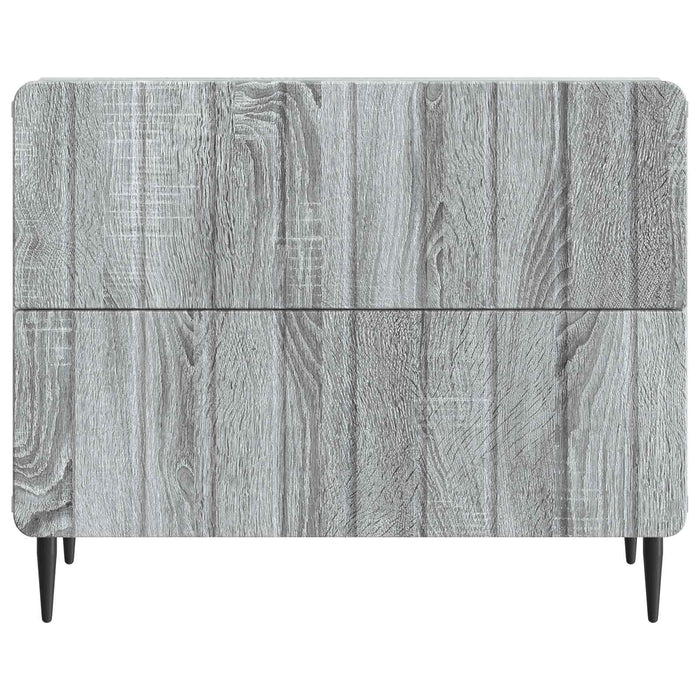 Dulap de noapte Sonoma gri 62 x 34,5 x 49,5 cm Lemn prelucrat - WALTI WALTI