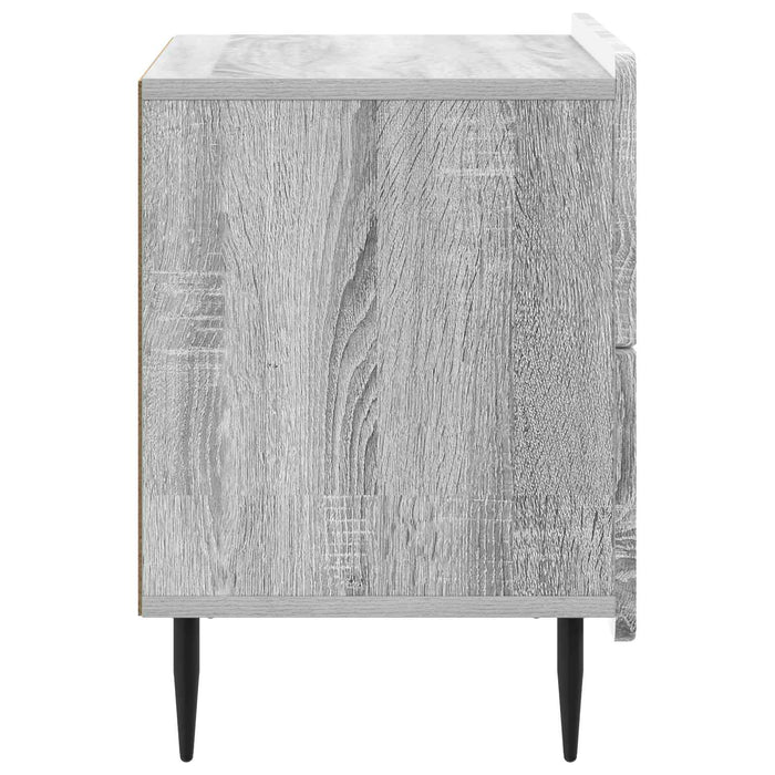 Dulap de noapte Sonoma gri 62 x 34,5 x 49,5 cm Lemn prelucrat - WALTI WALTI