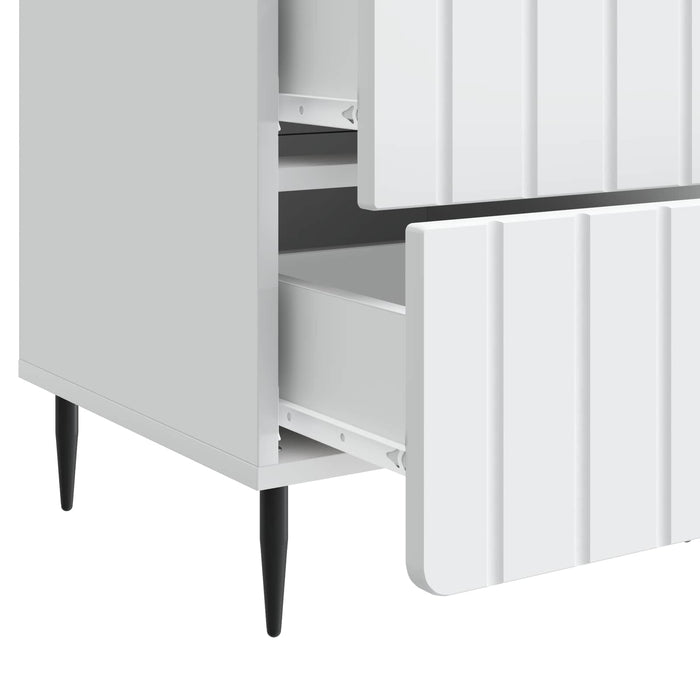 Dulap de noapte cu sertar Alb 43x 41 x 68 cm Lemn prelucrat - WALTI WALTI