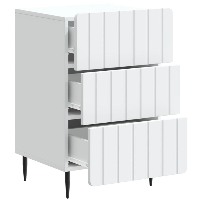 Dulap de noapte cu sertar Alb 43x 41 x 68 cm Lemn prelucrat - WALTI WALTI