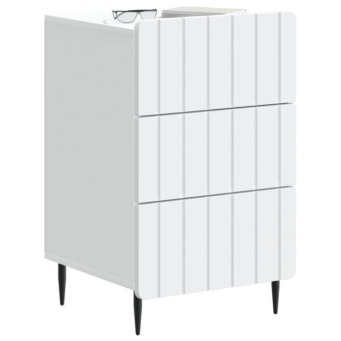 Dulap de noapte cu sertar Alb 43x 41 x 68 cm Lemn prelucrat - WALTI WALTI