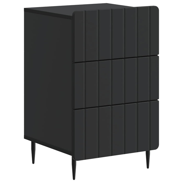 Dulap de noapte cu sertar Negru 43x 41 x 68 cm Lemn prelucrat - WALTI WALTI