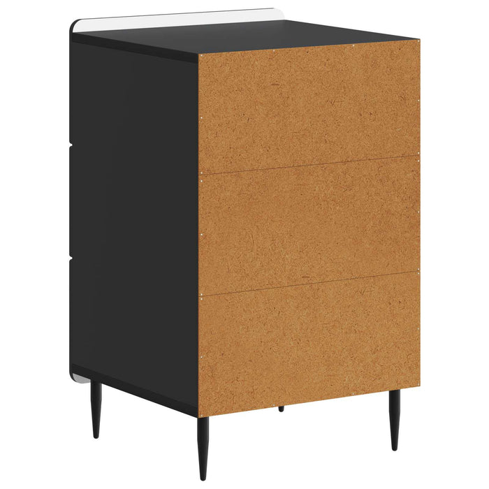 Dulap de noapte cu sertar Negru 43x 41 x 68 cm Lemn prelucrat - WALTI WALTI