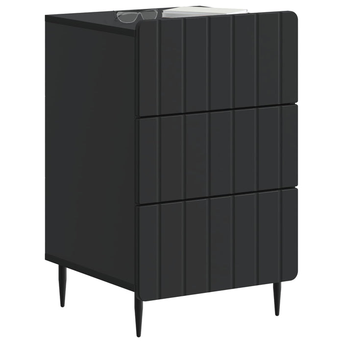 Dulap de noapte cu sertar Negru 43x 41 x 68 cm Lemn prelucrat - WALTI WALTI
