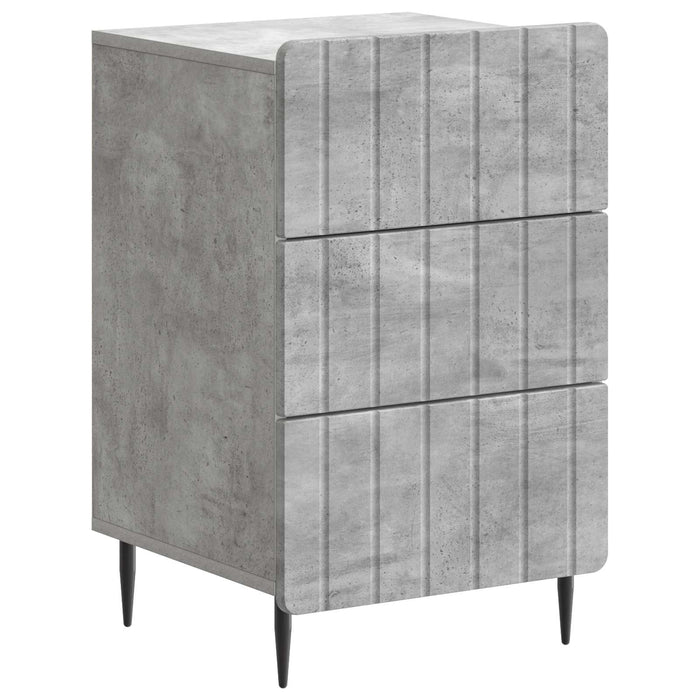 Dulap de noapte Gri Beton 43x 41 x 68 cm Lemn prelucrat - WALTI WALTI