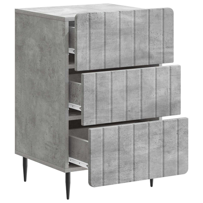 Dulap de noapte Gri Beton 43x 41 x 68 cm Lemn prelucrat - WALTI WALTI