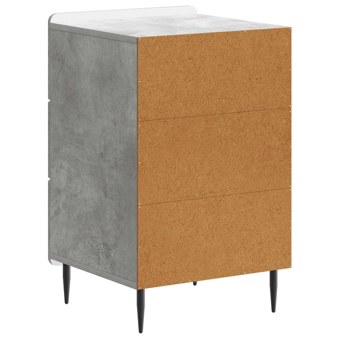 Dulap de noapte Gri Beton 43x 41 x 68 cm Lemn prelucrat - WALTI WALTI