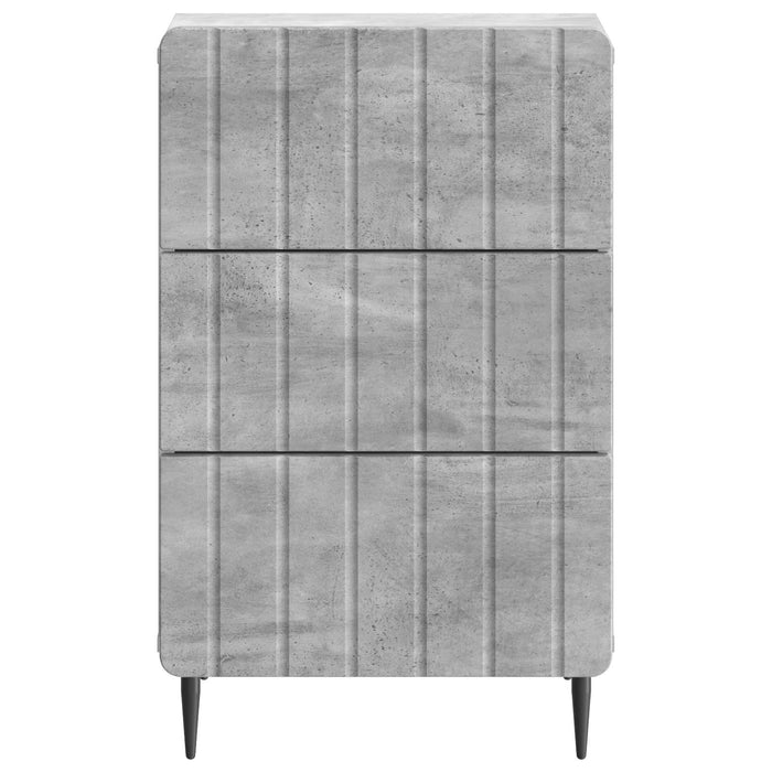 Dulap de noapte Gri Beton 43x 41 x 68 cm Lemn prelucrat - WALTI WALTI