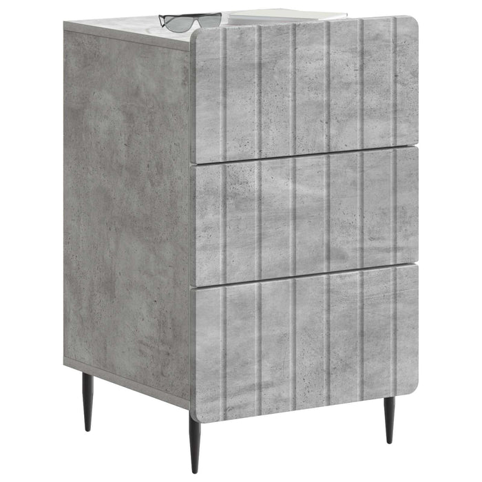 Dulap de noapte Gri Beton 43x 41 x 68 cm Lemn prelucrat - WALTI WALTI