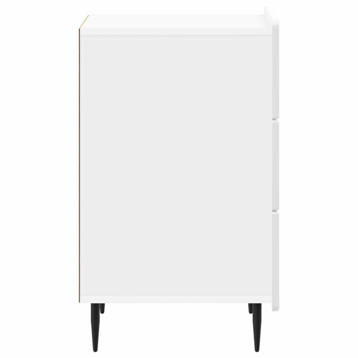Dulap de noapte Alb foarte lucios 43x 41 x 68 cm Lemn prelucrat - WALTI WALTI