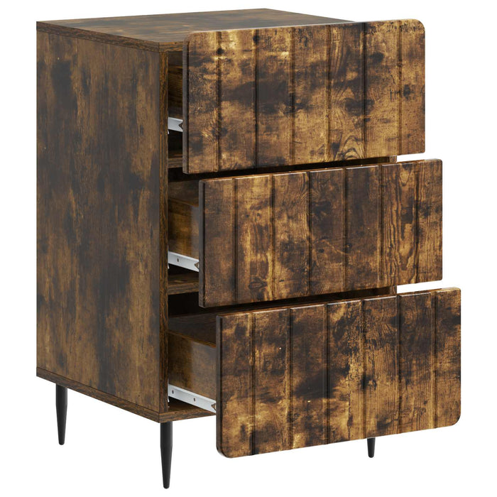 Dulap de noapte Stejar fumuriu 43x 41 x 68 cm Lemn prelucrat - WALTI WALTI