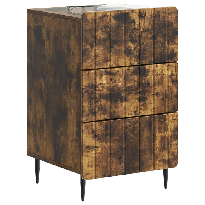 Dulap de noapte Stejar fumuriu 43x 41 x 68 cm Lemn prelucrat - WALTI WALTI