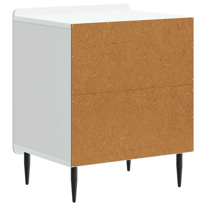 Dulap de noapte 2 pcs Alb 43 x 34,5 x 52 cm Lemn prelucrat - WALTI WALTI