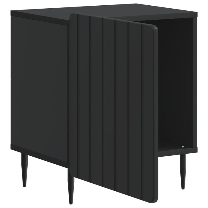 Dulap de noapte 2 pcs Negru 43 x 34,5 x 52 cm Lemn prelucrat - WALTI WALTI