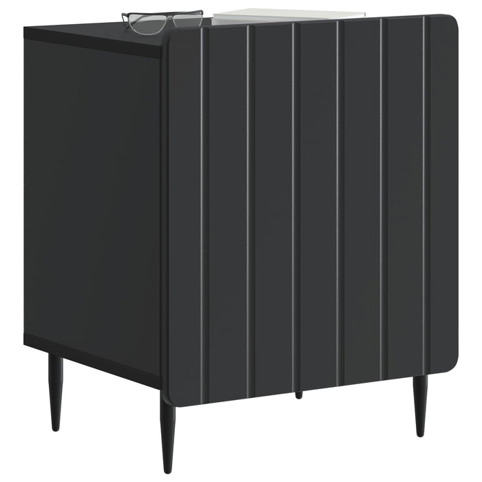 Dulap de noapte 2 pcs Negru 43 x 34,5 x 52 cm Lemn prelucrat - WALTI WALTI