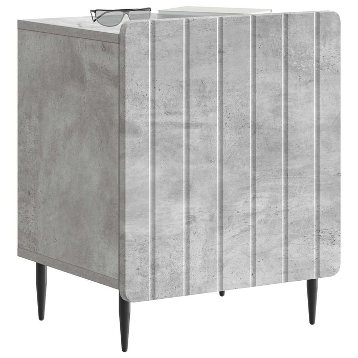 Dulap de noapte Gri Beton 43 x 34,5 x 52 cm Lemn prelucrat - WALTI WALTI