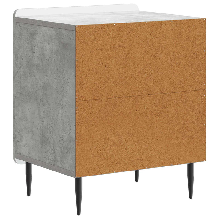 Dulap de noapte 2 pcs Gri Beton 43 x 34,5 x 52 cm - WALTI WALTI