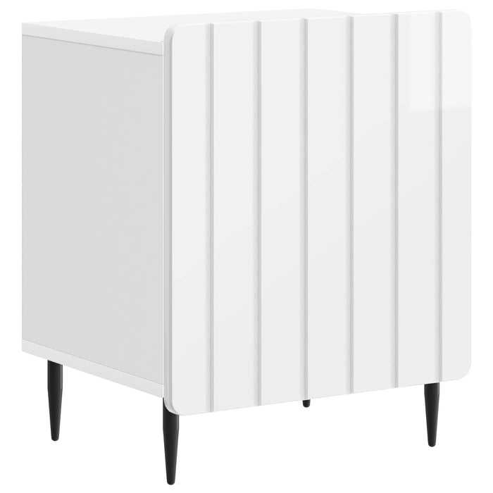 Dulap de noapte Alb foarte lucios 43 x 34,5 x 52 cm - WALTI WALTI