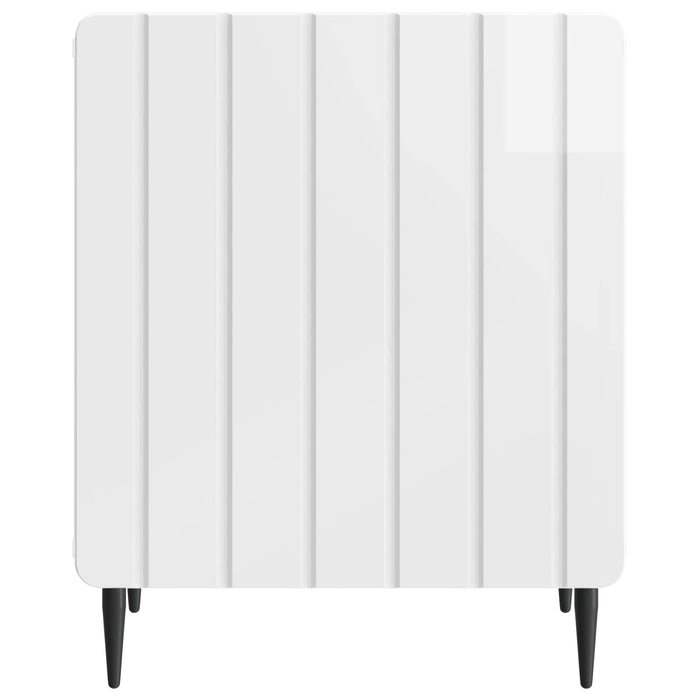Dulap de noapte 2 pcs Alb foarte lucios 43 x 34,5 x 52 cm - WALTI WALTI