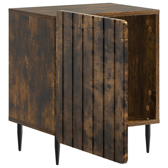 Dulap de noapte Stejar fumuriu 43 x 34,5 x 52 cm Lemn prelucrat - WALTI WALTI