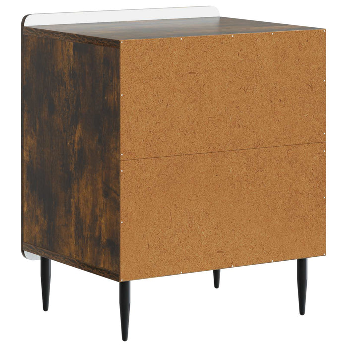 Dulap de noapte Stejar fumuriu 43 x 34,5 x 52 cm Lemn prelucrat - WALTI WALTI