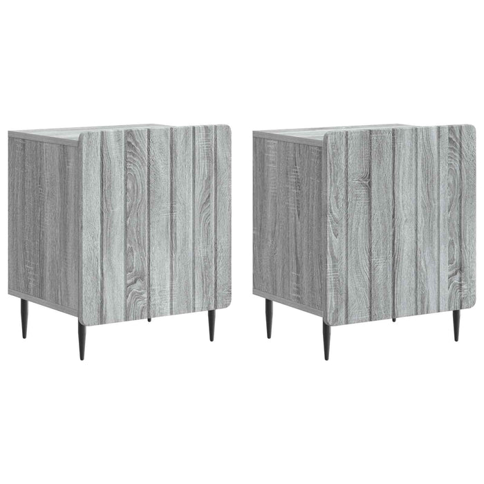 Dulap de noapte 2 pcs Sonoma gri 43 x 34,5 x 52 cm - WALTI WALTI