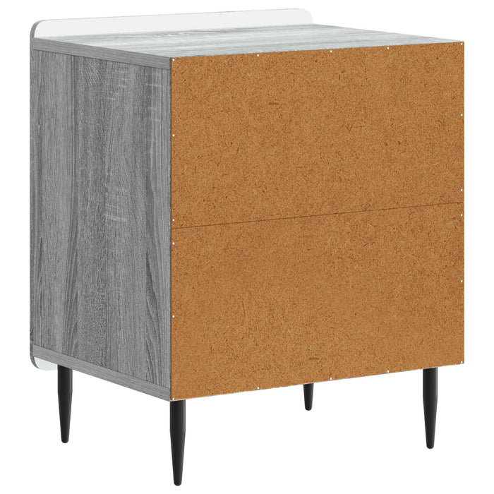Dulap de noapte 2 pcs Sonoma gri 43 x 34,5 x 52 cm - WALTI WALTI
