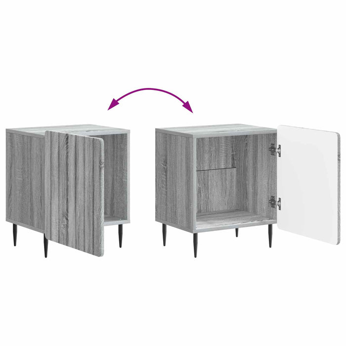 Dulap de noapte 2 pcs Sonoma gri 43 x 34,5 x 52 cm - WALTI WALTI