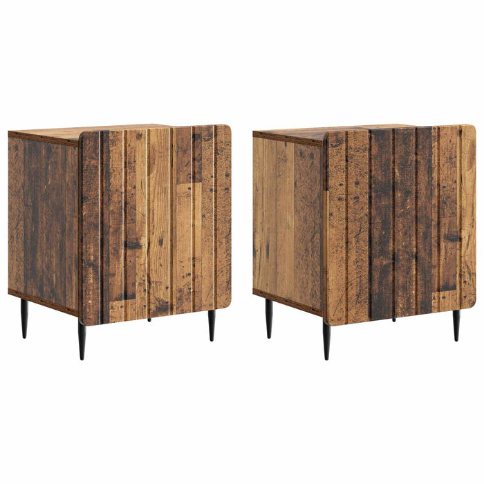 Dulap de noapte 2 pcs Lemn vechi 43 x 34,5 x 52 cm - WALTI WALTI