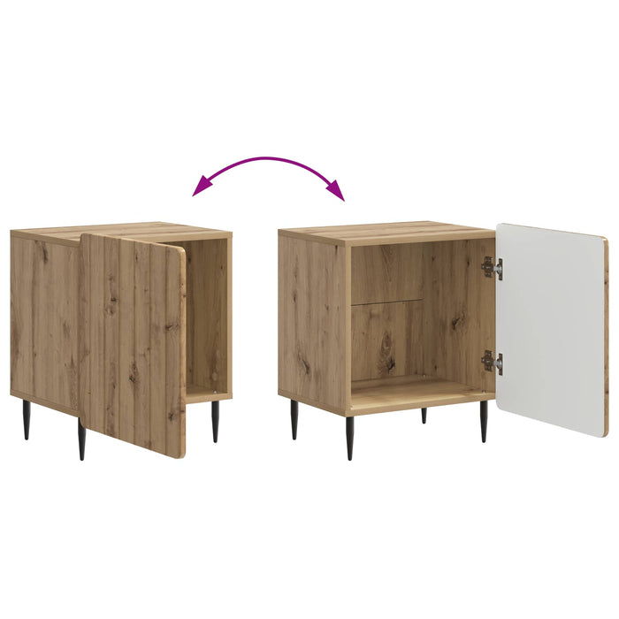 Dulap de noapte 2 pcs Stejar Artizanal 43 x 34,5 x 52 cm - WALTI WALTI