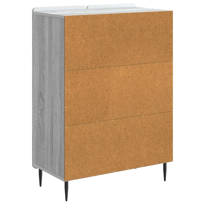 Bufet Sonoma gri 66 x 34,5 x 92 cm Lemn prelucrat - WALTI WALTI