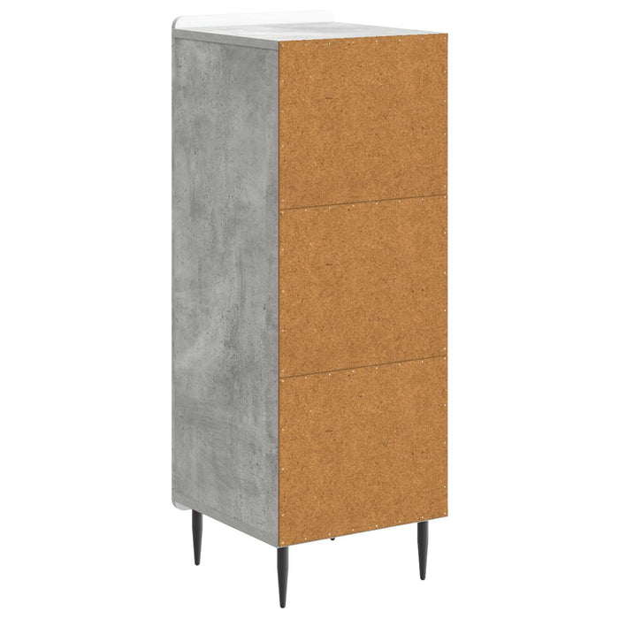Bufet Gri Beton 34,5 x 33 x 92 cm Lemn prelucrat - WALTI WALTI