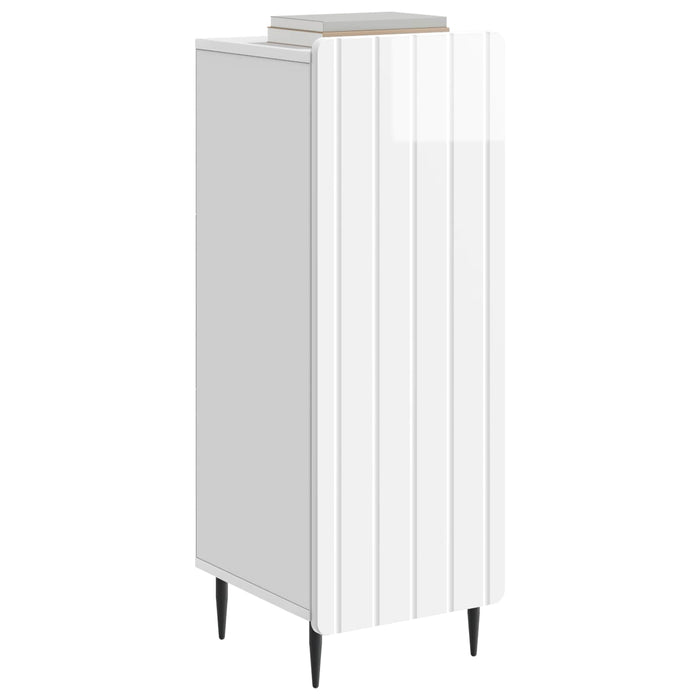 Bufet Alb foarte lucios 34,5 x 33 x 92 cm Lemn prelucrat - WALTI WALTI