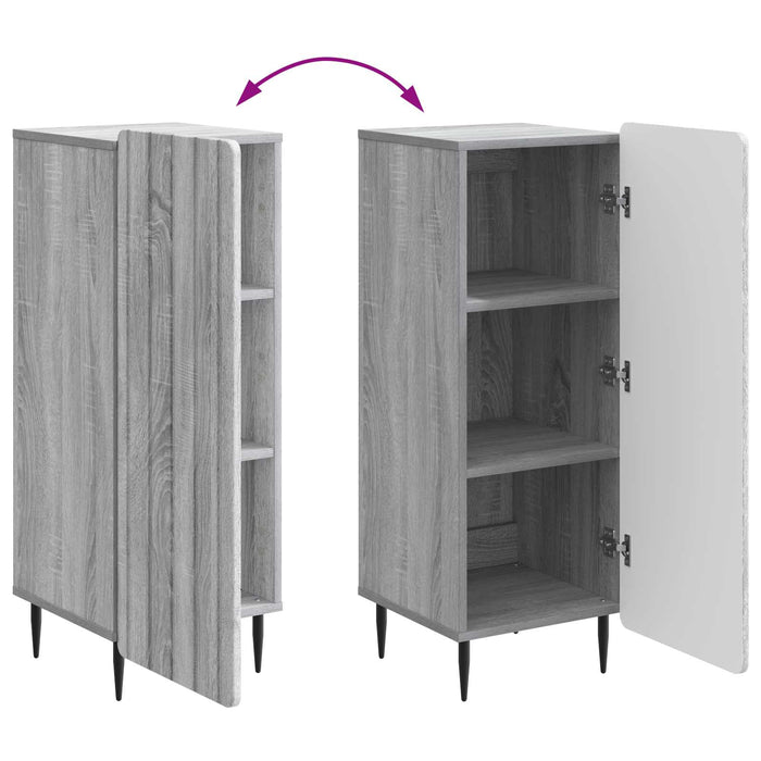 Bufet Sonoma gri 34,5 x 33 x 92 cm Lemn prelucrat - WALTI WALTI
