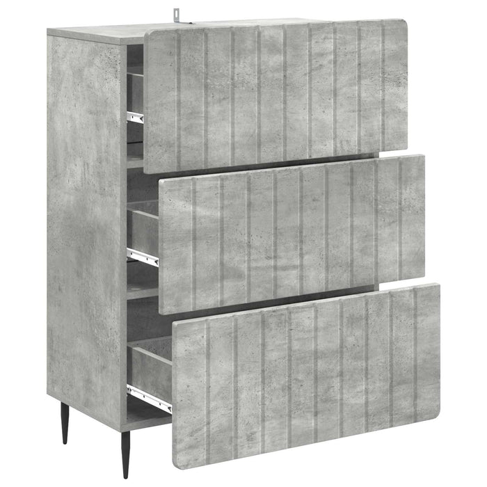 Dulap cu sertare Gri Beton 66 x 34,5 x 92 cm Lemn prelucrat - WALTI WALTI