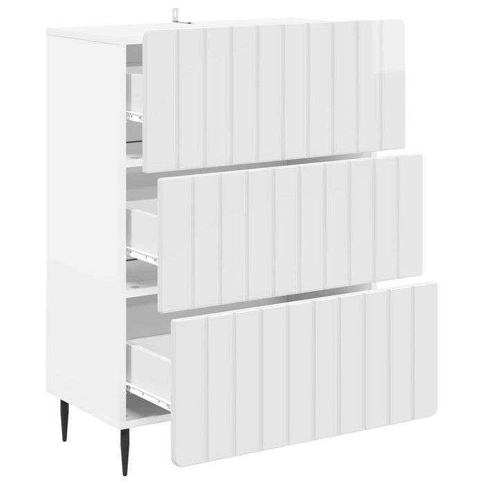 Dulap cu sertare Alb foarte lucios 66 x 34,5 x 92 cm - WALTI WALTI
