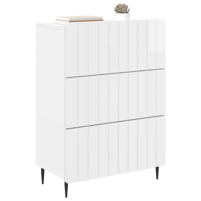 Dulap cu sertare Alb foarte lucios 66 x 34,5 x 92 cm - WALTI WALTI