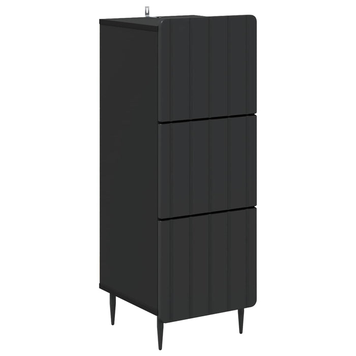 Dulap cu sertare Negru 33 x 34,5 x 92 cm Lemn prelucrat - WALTI WALTI