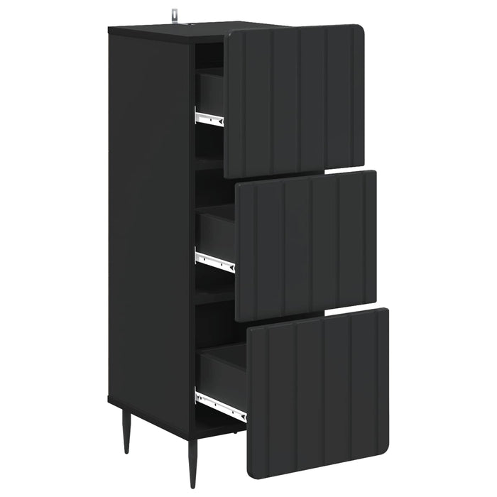 Dulap cu sertare Negru 33 x 34,5 x 92 cm Lemn prelucrat - WALTI WALTI