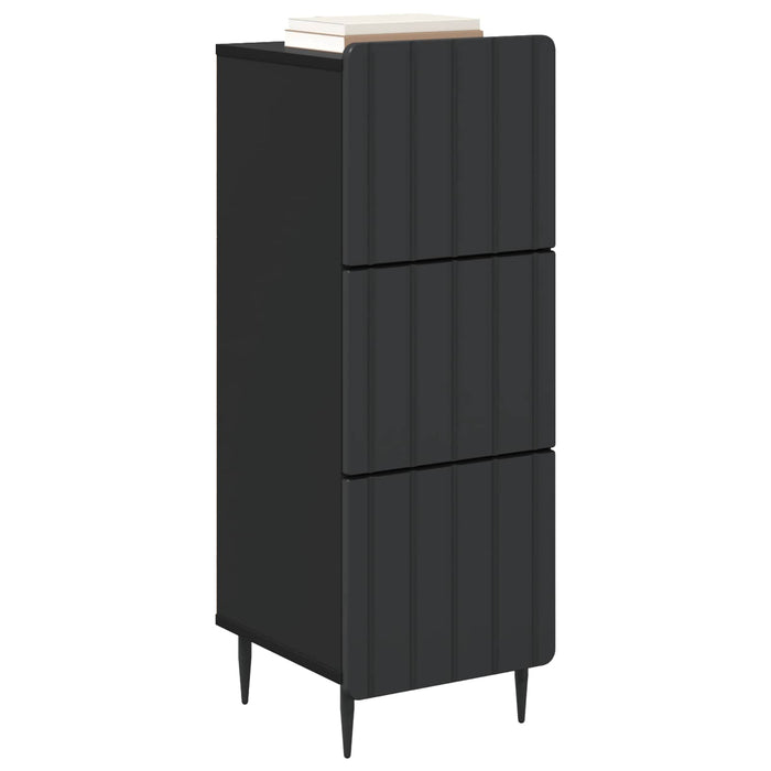 Dulap cu sertare Negru 33 x 34,5 x 92 cm Lemn prelucrat - WALTI WALTI