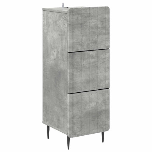 Dulap cu sertare Gri Beton 33 x 34,5 x 92 cm Lemn prelucrat - WALTI WALTI