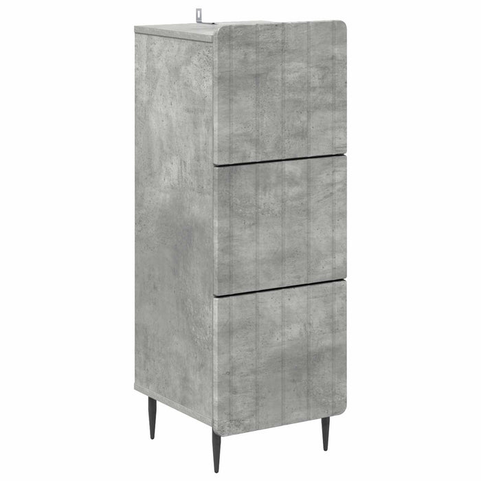 Dulap cu sertare Gri Beton 33 x 34,5 x 92 cm Lemn prelucrat - WALTI WALTI
