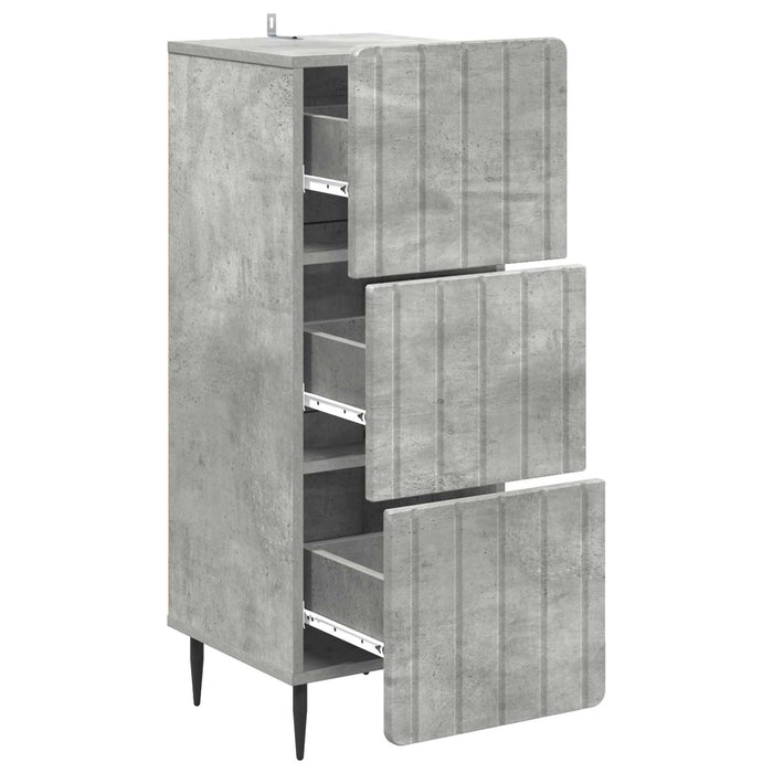 Dulap cu sertare Gri Beton 33 x 34,5 x 92 cm Lemn prelucrat - WALTI WALTI