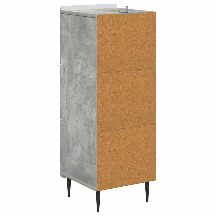 Dulap cu sertare Gri Beton 33 x 34,5 x 92 cm Lemn prelucrat - WALTI WALTI