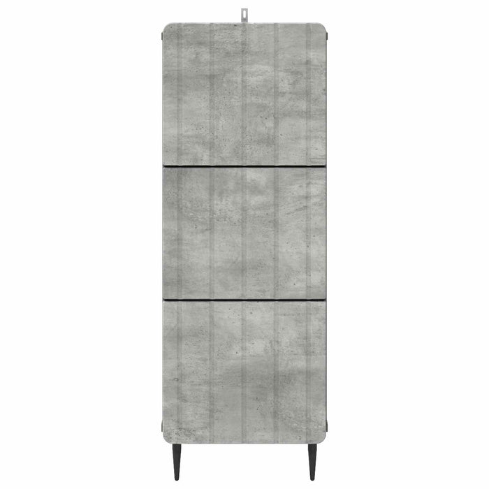 Dulap cu sertare Gri Beton 33 x 34,5 x 92 cm Lemn prelucrat - WALTI WALTI