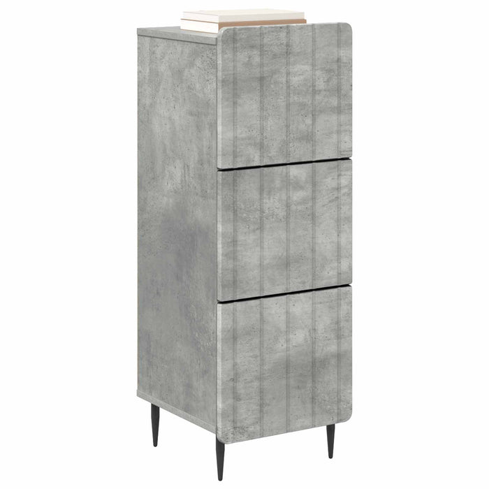 Dulap cu sertare Gri Beton 33 x 34,5 x 92 cm Lemn prelucrat - WALTI WALTI