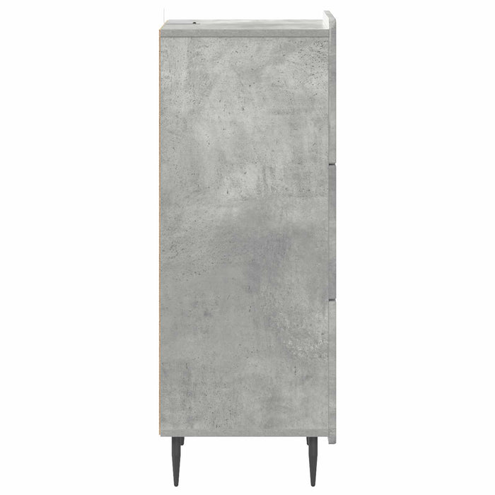 Dulap cu sertare Gri Beton 33 x 34,5 x 92 cm Lemn prelucrat - WALTI WALTI